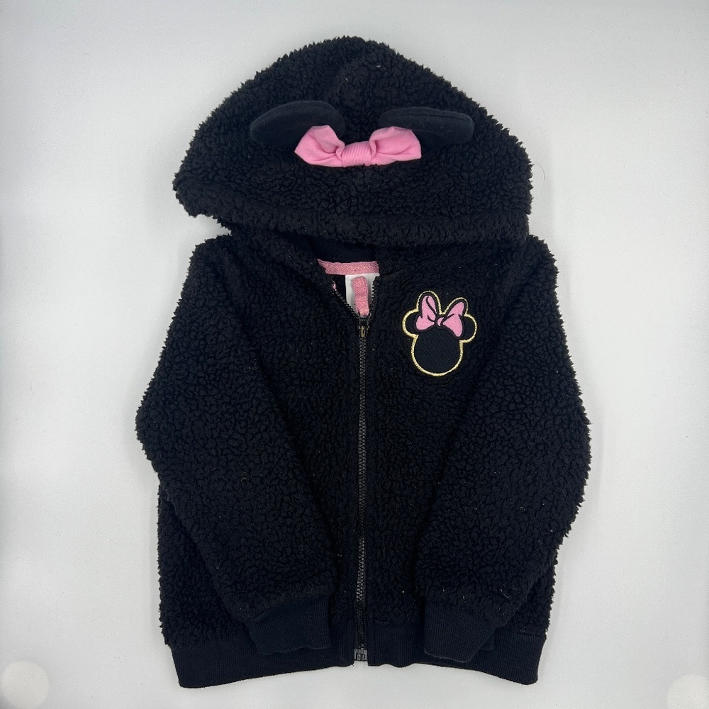 24 Months/ 2T Minnie Mouse Cozy Sherpa Hoodie + Long Sleeve Shirt, Jumping Beans - Picture 2 of 4